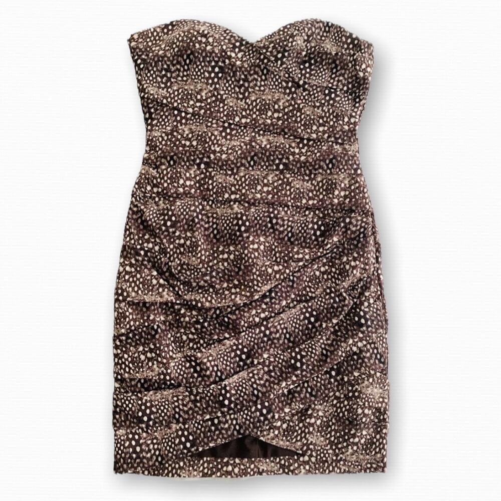 BCBGMaxAzria Strapless Brown Dress